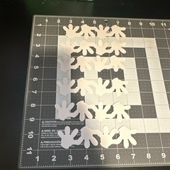 White Mickey Hand Theme Paper Die Cut Shapes Scrapbooking Embellishments Lot