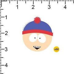 SOUTH PARK STAN FACE DIE CUT VINYL 50 CT STICKER PACK