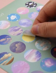Cute cloud stickers 3sheets 144 Stickers