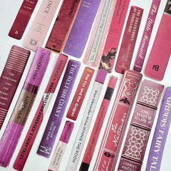 Book Spine Stickers Pink Red Purple Junk Journaling Collage Scrapbooking