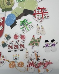 LOT OF 75+ Christmas 3D Embellishment Stickers For Scrapbooking Or Gifting Loose