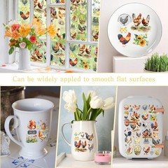 Rub on Transfers for Crafts Furnitures Stickers: 9 Pcs Roosters Rub on Transfer
