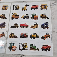 Construction Vehicles Trucks Scrapbooking Stickers Lot Of 5 Full Sheets
