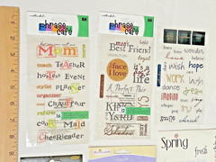 6 CRAFTING Scrapbook Sticker Sets PHRASE CAFE-Ms ELIZABETHS-SPRING SAYINGS 2004