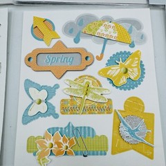Lot 3 Creative Memories Layered Stickers Summer Days of Winter Days of Spring
