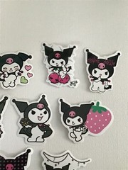 Lot Of 10 KUROMI Cute Vinyl Decal Stickers Laptop Water Bottle Scrapbook Diary 3