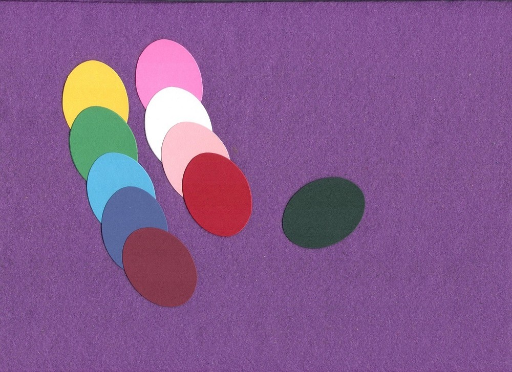 OVAL small die cuts scrapbook cards