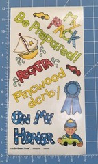 Bo Bunny Press BOY CUB SCOUTS On My Honor Stickers Individual Sheet Jan Lanoy
