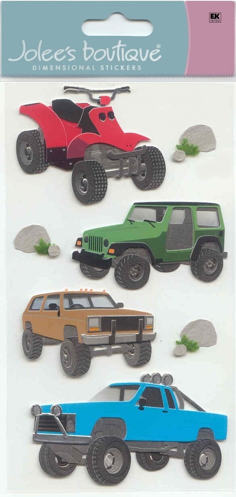 Jolee’s Boutique 3-D OFF ROADING ATV Monster Truck Jeep 67514 Fast FREE Ship!