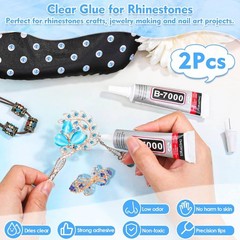 14000Pcs Light Blue Flatback Rhinestones with B7000 Glue for Stunning Crafts