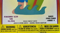 SURFER BOY Foamies Kit (7pc) Darice•Surfboard•Waves•Beach •Ocean•Vacation•Water•