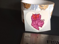 Vintage Stickers Heart Sticker Mod VTG 80’s HTF Pink Poodle Dog