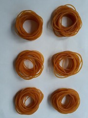 Rubber Bands.. Natural Rubber. Comes in bags of 1 lb each. Home and Office Use