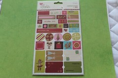 VERY RARE Christmas Love Elsie «Noel Cardstock Stickers» 70 Pieces