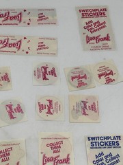 Vintage 1980’s LISA FRANK Sticker Lot Strips Light Switch Covers Circles Hearts