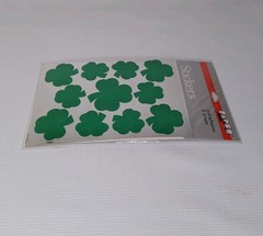 Vintage Paper Art Shamrock Stickers 22 Shiny Foil Sticker St. Patrick’s Day