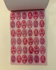 Breast Cancer Awareness Stickers- 348 Count Each- 2 Pads