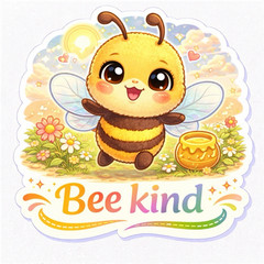 Bee Positive Sticker Pack Cute Kawaii Motivational Bee Stickers 12 Bundle