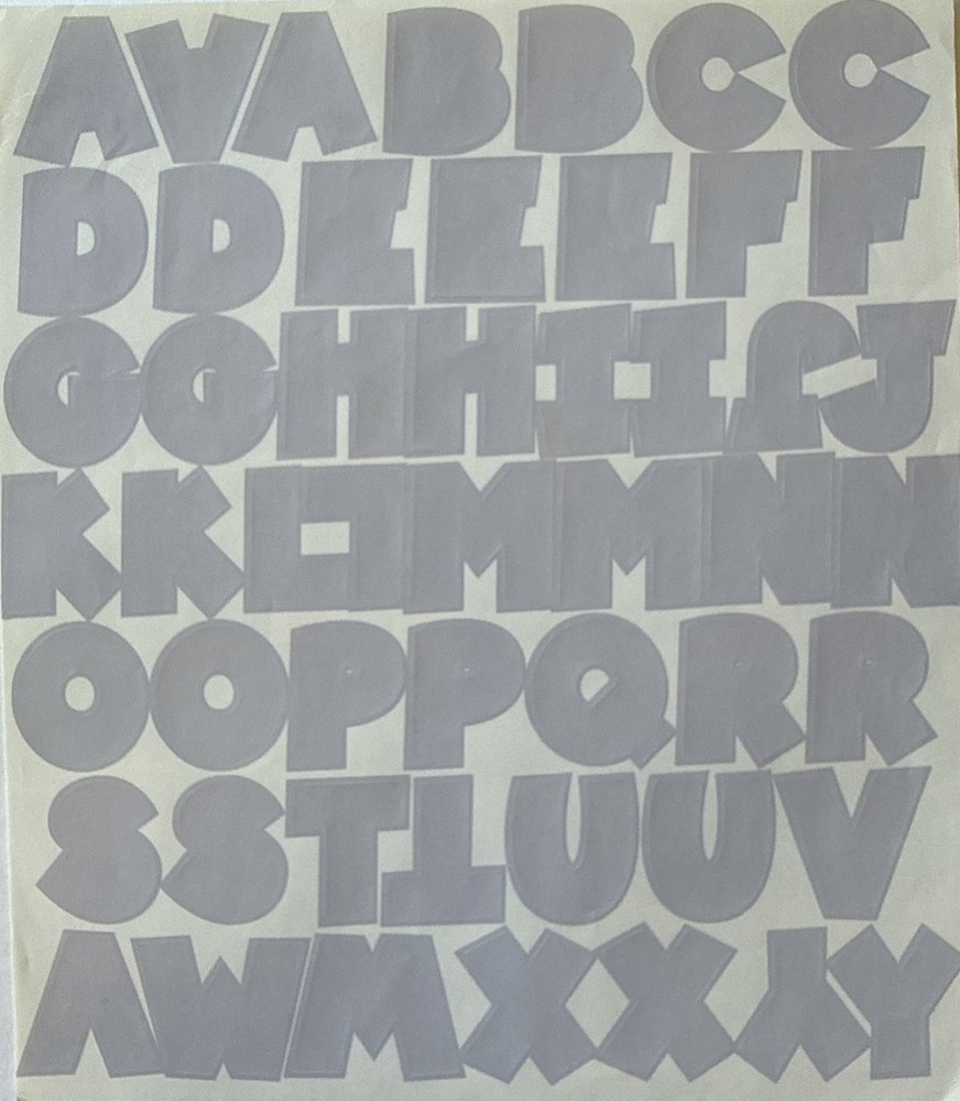 LARGE LIGHT GRAPE 1-1/4”Chunky Shadow Alphabet Stickers(114pc)Making Memories•