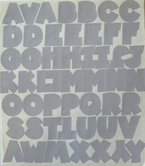 LARGE LIGHT GRAPE 1-1/4”Chunky Shadow Alphabet Stickers(114pc)Making Memories•