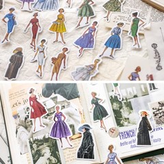 280 Pcs Vintage People Washi Stickers, 7 Styles Multicolor