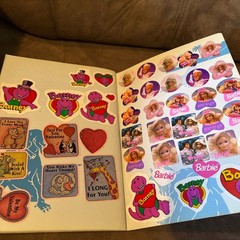 3 Vintage 1990’s Sticker Books Filled With Stickers – Trolls, Sanrio