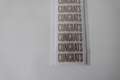 American Craft Mini Marks Rub-On Transfers CONGRATS 2PG – 16PC Gold Scrapbooking