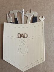 1 Pocket Of Tools For Dad Cardstock die cuts scrapbook card