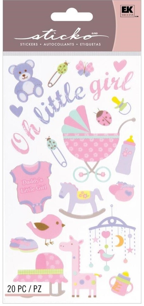 Our Little Girl, 4×7″ scrapbook stickers Sticko 52-00062