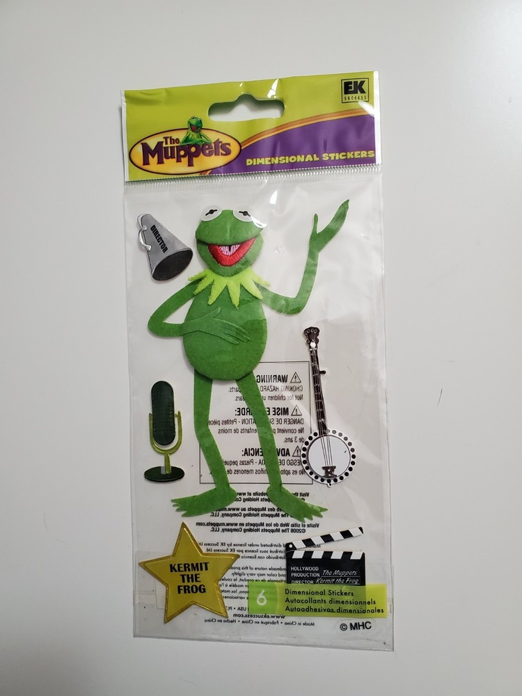 EK Jolees Dimensional Stickers ~ The Muppets…..Standing Kermit. HTF