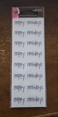 Pebbles Inc. Duplicate Rub-Ons ~ Black ~ happy holidays ~ Scrapbooking Crafts