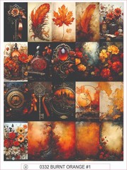 BURNT ORANGE #1 – COMPLETE SHEET OF 20 STICKERS