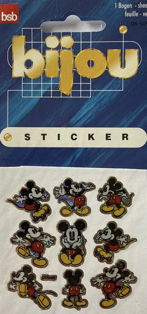 PRISMATIC MICKEY MOUSE Stickers(9pcs)Disney•Cartoon Character•Card Making•