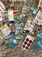 Lot of 35 Boy/Male Themed Embellishments – Paper Craft Scrapbooking, Journaling