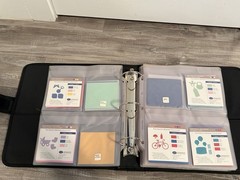 Creative Memories Binder w/ 8 Double Sided Sheets of Die Cuts/New and Used Sets