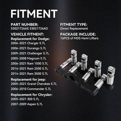 5.7 HEMI Engine Lifters MDS Hemi Lifters Fit For Ram 1500 2500 3500 Dodge Duran