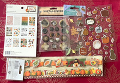 #851 FALL AUTUMN THANKSGIVING 3D STICKERS PAPERS & MORE LOT