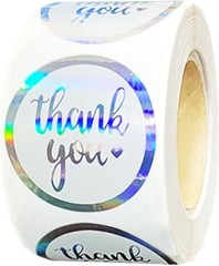 1.0″/1.5″ Thank You Stickers Rolls For Baking Packaging Envelope Small Business