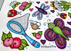 Whipper Snapper Designs Bugs Stickers Whimsical Flowers 2001 NOS Scrapbooking