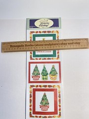 Vintage Christmas self adhesive die cut thick christmas stickers Jenna Deangeles