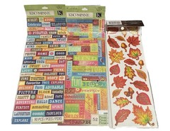 22 Pc Scrapbook Sticker Lot Recollections K&Company Family Travel Letters New