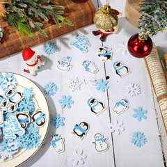 500Pcs Winter Foam Stickers – Snowflake, Snowman, Penguin, Bear Decals