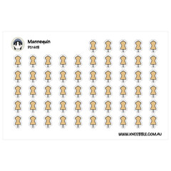 Fashion Planner Stickers – Mannequin Craft & Sewing Project Labels Set