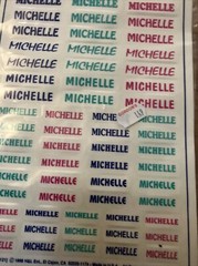 Vintage 1990 Peel & Stick Name FUN Labels Stickers Personalized Michelle USA