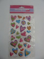 Hobby Lobby FUN PUFFY HEARTS Stickers 28 Pieces NIP