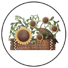 AUTUMN SUNFLOWER CROW ENVELOPE SEALS LABELS STICKERS PARTY FAVORS