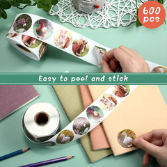 Zonon 600 Pieces Farm Animal Stickers Realistic Animal Roll Stickers Barnyard Fr