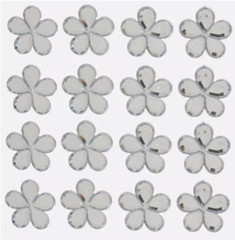 Clear Flower Rhinestone Stickers Self Adhesive Embellishments Crafts Bling