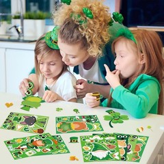 32 Sheets Irish St. Patrick’s Day Stickers Kit for Kids – DIY Art & Party Favors
