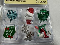 RECOLLECTIONS 2-PACK CHRISTMAS BRADS EMBELLISHMENT TOTAL OF 42 PIECES